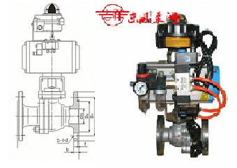 防爆氣動球閥結(jié)構(gòu)圖
